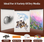 TKOOFN 8.5" x 11" Sketch Book, Pack of 10, 600 Sheet Top Spiral Bound Premium Sketchbook Drawing Pads(68lb/100gsm), Acid-Free Painting Paper Drawingbook for Adults Kids Artists Beginners