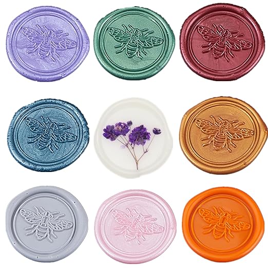 Pearl Purple Wax Seal Sticks with Gift Box, ONWINPOR 20pcs Glue Gun Wax Sealing Sticks for Wax Seal Stamp, Wedding Invitations, Mini Wax Gun Sticks for 0.28‘’ Glue Gun (Pearl Purple)