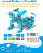 WhalesBot D3 Pro 12-in-1 STEM Wecode Pad Coding Robot Kit for Kids, 388-Piece Educational Building Set with Interactive Storytelling, Ideal Toy Gift for Boys & Girls Ages 6-8