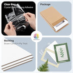 Mat Board Center, Pack of 10, 5x7 for 4x6 Mix Color Mat Kit - Acid Free, 4-ply Thickness, White Core - Includes Backing Boards and Clear Bags - for Pictures, Photos, Framing