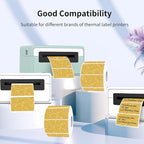 2.25"x1.25" Direct Thermal Labels, Holographic Thermal Printer Labels for Barcode, Self-Adhesive Address Shipping Thermal Label Stickers-1 Roll, 300 Labels, Holographic Gold