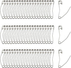 300Pcs Curved Safety Pins Size 1, 1-1/16 inch / 27mm Quilting Basting Pins, Bent Safety Pins for Quilting and Knitting (Sliver)