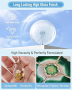 Nicpro UV Resin 200g, 2 PCS Crystal Clear UV Glue Hard, High Viscosity & Quick Curing UV Epoxy Resin Kit for Jewelry Making, Craft, Doming, Coating and Casting