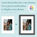 MBC Mat Board Center, 10 Pack 12x16 for 8.5x11 White Picture Mats Frame Mattes, Bevel Cut, Acid Free, 4-ply Thickness