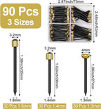 90PCS Picture Hanging Nails, 3 Sizes Wall Decorative Nails for Hanging Pictures Frame Kit Hanging Hardware Tool Hangers for Claw Drywall Nails (Small Medium Large Nails)