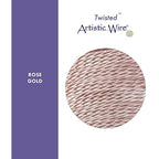 Artistic Wire, 20 Gauge / .81 mm Silver Plated Tarnish Resistant Colored Copper Craft Wire, Round Twist, Silver Plated Rose Gold Color, 12 ft / 3.65 m