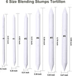 Cettkowns 36 Pieces Artist Blending Stump and Tortillion Art Blenders for Student Sketch Drawing