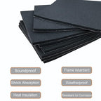 Rubber Adhesive Pads, 8 Pcs Closed Cell Foam Sheet Neoprene High Density Foam Anti Vibration Pads for Furniture Cars Speakers Black (4" x 4" x 1/8", 8 Pcs)