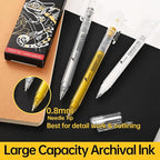 White Gel Pens, 0.8mm Fine Point Gel Ink Pen Set – 3 Pack Opaque Archival Ink for Black Paper Drawing, Sketching, Card Making & Bullet Journaling