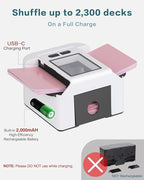 ONTILT M1 Automatic Card Shuffler with AUTO & Manual Mode, Low Noise, Rechargeable Built-in 200mAH Battery, Portable Electric Shuffling Machine for 1-2 Decks Poker, UNO, Blackjack, Skip-Bo, Phase 10