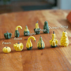 Forgecore Gourd Games, Pumpkin Game Set: Magnetic Chess Checkers, Dice Tower, Cribbage, Card Holder, Gourd Gambit Pumpkin Chess Expansion Pack, 3D Printing Portable Adult Pumpkins Board Game Set(2#2)