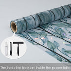 DKTIE Nature Pattern Rainbow Window Film Decorative Stained Glass Window Film Static Cling Films Easy Apply Removable Comes with Tools (U1747-rainbow, 35.4" x 78.7")