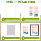 18 Pack Picture Mats, 8x10 for 6x8 Picture Frame Mats, Acid Free Core Bevel Cut Picture Frame Mattes for Photos Artworks Prints (White)
