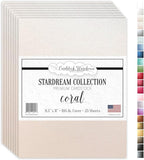 Cardstock Warehouse Stardream Coral Cardstock Paper - 25 Sheets, 8.5 x 11" – 105 lb / 284 GSM Premium Metallic Coral Card Stock for High-end Printing, Card Making, Die-cutting & DIY Projects
