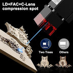 TTS-10 PRO 10000mW Laser Engraver Machine Usongshine 12Pcs DIY Unfinished Wooden Tool Engraving Machine for Usongshine Nema 17 Stepper Motor 42BYGH 500mm Honeycomb Laser Bed (10W)