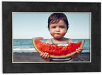 11x14 Mat Bevel Cut for 8.5x11 Photos - Acid Free Dark Grey Suede Precut Matboard - For Pictures, Photos, Framing - 4-ply Thickness