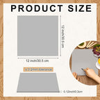 Yeaqee 2 Pcs 12 x 12 Inch Linoleum Block Rubber Carving Block Soft Linocut Blocks Large Linoleum Sheet Unmounted Lino Plates for Engraving Art Project Printmaking Artist Studio Supplies, Gray