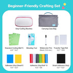 Likcut Vinyl Cutter Machine Creator Bundle with Carrying Case & Accessories, User-Friendly Sticker Maker Set, Portable Vinyl Printer for Sticker Joy Craft & Home Decor, School Project