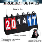 Yeaqee Portable Score Keeper with Storage Bag Flip Basketball Scoreboard Tabletop Scoreboard Flipper for Indoor Outdoor Sports Match P. E Classroom Activities Game