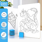 Dry Erase LapBoards, PANDRI 6 Pack Double Sided 12.5 x 9 Inch Whiteboards with 6 Erasers, Dry Erase Boards for Office Students Classroom Teacher Supplies