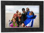 8x10 Mat Bevel Cut for 5.5x8.5 Photos - Acid Free Dark Grey Suede Precut Matboard - For Pictures, Photos, Framing - 4-ply Thickness