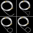 BBTO Aluminum Craft Wire, 4 Sizes (1 mm, 1.5 mm, 2 mm and 2.5 mm in Thickness) Bendable Metal Wire for DIY Sculpture and Crafts, 4 Rolls, Each Roll 16.4 Feet (Silver)