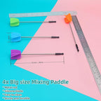 Silicone Resin Mixer Epoxy Mixer Paddles,Reusable Reusable Paint and Resin Mixer Paddle to Mix,Mixer for Drill Paint Mixer/Paint Stirrer for Mixing Resin, Epoxy, Silicone Molds(4-Large)