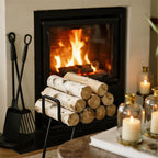 12-Pack White Birch Logs for Fireplace - Natural Decorative Birch Branches for Mantel, Fake Fireplace, Indoor Decor, DIY Crafts, and Planter Decoration (0.8"-1.6" Dia. x 16" Long)
