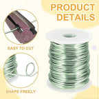 uxcell 12 Gauge / 2mm Anodized Aluminum Wire for Jewelry Craft Making, 102 Feet Bendable Flexible Wire for DIY Home Decor Gardening Sculpture, Grass Green