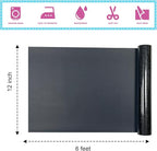 Black Glitter HTV Heat Transfer Vinyl 12" x6FT Glitter Vinyl for T Shirts Easy to Cut and Weed Compatible with All Cutter Machines HTV Vinyl Iron on for Cricut (Black, 12Inches*6Ft)