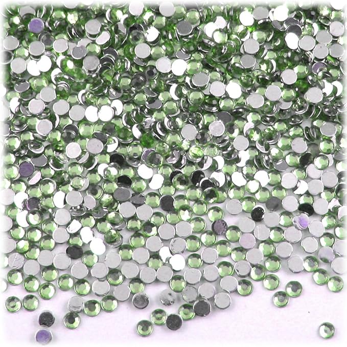 The Crafts Outlet 1,440pc Rhinestones Round 3mm (10ss) Flatback Light Orange