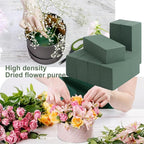 IHDYPPEW 16 PCS Green Floral Foam Blocks, 7.8"L x 2.4"W x 3.54"H Floral Foam for Flower Arrangements, Dry and Wet Florist Foam for Flowers, Flower Foam Bricks for Flowers Business, Outdoor, Weddings