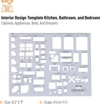 Mr. Pen- House Plan, Interior Design and Furniture Templates, Drafting Tools and Ruler Shapes for Architecture - Set of 3