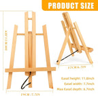 20 Pack 11.8" Wooden Easel, Easel Stand for Painting, Tabletop Easel for Artist/Students/Beginners, Portable Canvas Photo Picture Sign Holder