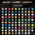 Caliart Markers, 100 Colors Dual Tip Art Markers Sketch Pens Permanent Alcohol Based, with Case for Adult Artist Halloween Drawing Sketching (White Barrel)