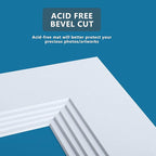 Somime 10 Pack Pre-Cut 11 x 14 White Picture Mats for 8.5x11 Photos - White Core Bevel Cut Frame Matte, Acid Free, Ideal for Frames/Artwork/Prints