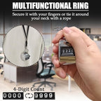 GDMINLO Metal Hand Tally Clicker Counter, 4-Digit Number Count Clicker with Metal Case Mechanical Counter for Coaching, Knitting, Lap, Fishing, Golf and Row with 2-Nylon Lanyard,Silver