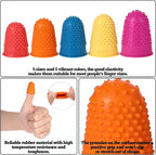 25 PCS Silicone Finger Protectors, Rubber Fingers Tips, Rubber Finger Tips Office, Rubbers Thimbles for Knitting, Sewing and oOther Processes