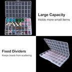 DUOFIRE 32 Grids Bead Organizer, Craft Organizers and Storage with Fixed Compartment, Plastic Bead Storage for Jewelry Beads Earring Tool Fishing Hook Small Accessories