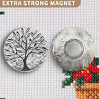 Needle Minder Magnet, Magnetic Needle Minder, Needle Minders Magnetic Cross Stitch Accessories, Magnetic Needle Holder, Life Tree, Butterfly, Cats, Owl, Heart (TreeofLife)