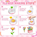 Deesry Fabric Flower Bouquets Toys, DIY Flower Craft Kits Year, Flowers Market Toy, Educational Arts & Crafts Toy, DIY Creative Activity As Christmas Birthday Gift for 4 5 6 7 8 Year Toddler Girl-02