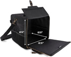 ENHANCE Board Game Shoulder Bag - Reinforced Board Game Storage with Padded Shoulder Strap and Accessories Pockets for Dice, Cards, More - Carrier Protects Tabletop Adventures