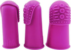 Comfortable Soft Thimble | THIK-Grip Edition | Small (1) - Medium (1) - Large (1) | Set of Large Sturdy Sewing Needles with Holder (1)