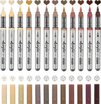 Brown Acrylic Paint Pens,12 Color Paint Pens Markers,Brush Tip Paint Pens for Rock Painting Wood Glass Ceramic Canvas Stone DIY Crafts Making Art Supplies