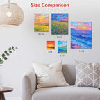 Canvas Boards for Painting 20 Pack, 4 of Each 4x4, 5x7, 8x10, 9x12,11x14 Primed White Art Canvas Panels for Acrylic, Oil Paint, Watercolor
