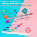 4/Large+4/Small Sizes Silicone Resin Mixer Paddles,Reusable Reusable Paint and Resin Mixer Paddle to Mix Epoxy Resin, Paint, Ceramic Glaze and Reduce Bubbles - Paint Mixer for Drill (4/Large+4/Small)