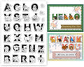 Cute Animals 26 Alphabet Clear Stamps for Card Making Decoration Cute Dog Alphabet Clear Stamps for Scrapbooking Lovely Animals Clear Stamps Educational Gifts for Playroom Classroom
