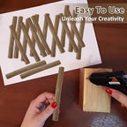 100 Pack 6 inch Wood Sticks - Wooden Sticks for Crafts - 0.4-0.6 Inch in Diameter Natural Twigs Sticks for DIY Rustic Home Decor School Projects