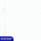 BAZIC Notebook College Ruled 1 Subject 80 Sheets Wireless Notebooks, Lined Composition Book, Assorted Color, 1 Unit, Random Color