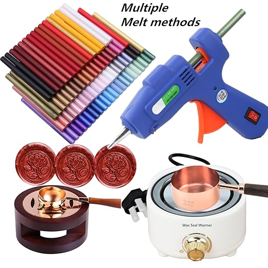 Gray Blue Wax Seal Sticks, ONWINPOR 20pcs Glue Gun Waxs Sealing Sticks for Waxseal Stamp, Wedding Invitations, Mini Waxing Seals Gunsticks Suit to 0.28'' Glue Gun(Gray Blue)